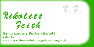 nikolett feith business card